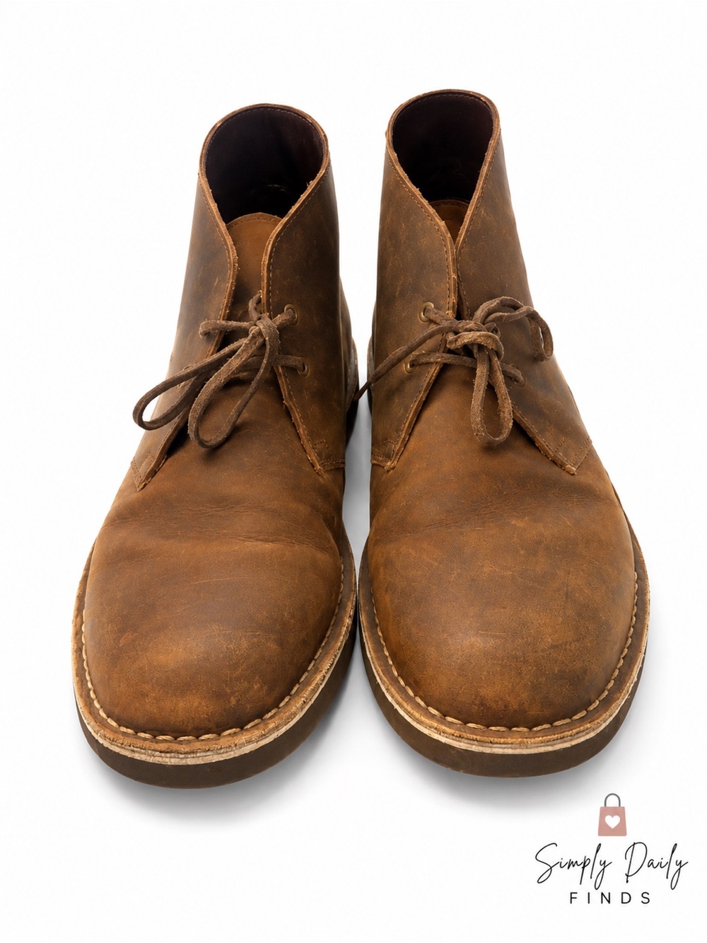 Clarks Men’s Brown Leather Chukka Desert Boots Lace Up Ankle US 13 Medium